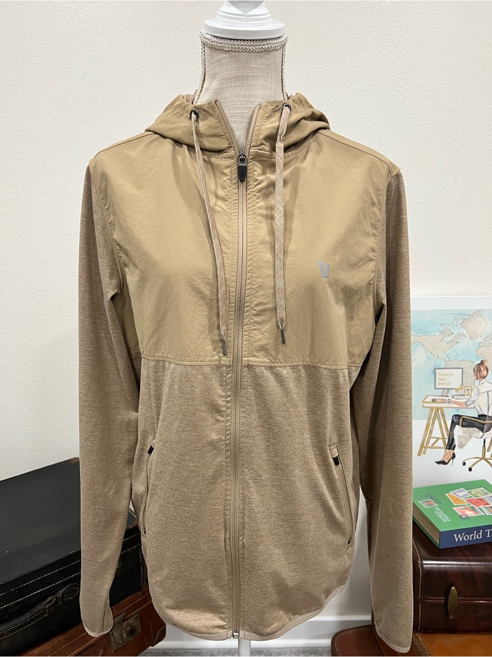Vuori Sunday Element Jacket in Sable Heather - Men's Size M